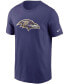 Фото #3 товара Men's Purple Baltimore Ravens Primary Logo T-shirt