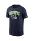 Фото #3 товара Men's College Navy Seattle Seahawks Team Athletic T-shirt