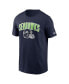 Фото #3 товара Men's College Navy Seattle Seahawks Team Athletic T-shirt