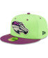 ფოტო #1 პროდუქტის Men's Green, Purple Caballos de Stockton Copa De La Diversion 59FIFTY Fitted Hat