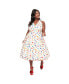 ფოტო #1 პროდუქტის Plus Size 1950s Halter Swing Dress