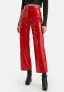 Фото #3 товара Women's Wide Leg Pleather Pants