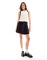 Mango piped sleeveless knitted top in off white