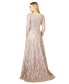 ფოტო #2 პროდუქტის Women's Long Sleeve V-Neck Ballgown