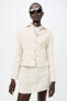 Zw collection textured fitted jacket