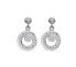 Фото #1 товара Beautiful silver earrings with diamonds and topaz Orbit DE744