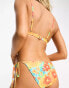 Фото #3 товара Kulani Kinis Full coverage tie side bikini bottom in Rumba Rose floral print