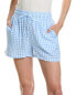 Фото #1 товара Stateside Gingham Doublefaced Gauze Drawstring Short Women's White M