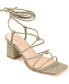 ფოტო #1 პროდუქტის Women's Harpr Strappy Ankle Tie Block Heel Dress Sandals