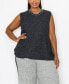 Plus Size Cozy Shell Tank Top with Gunmetal