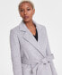 Фото #3 товара Women's Shawl-Collar Belted Wrap Coat