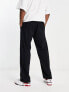 Weekday ken straight leg joggers in black