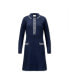 ფოტო #7 პროდუქტის Women's Long Sleeve Tipped Button Front Sweater Dress