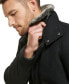Фото #4 товара Men's Urban Walker Coat with Detachable Faux Rabbit Fur at Interior Collar