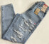 Фото #11 товара Levi's Distressed High Waisted Mom Jeans Size 24 x 29 Destructed - Light Blue