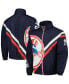 Фото #2 товара Men's Navy New York Yankees Exploded Logo Warm Up Full-Zip Jacket