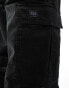 Pull&bear basic cargo trouser in black