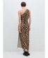 Фото #2 товара Women's Asymmetrical Animal Print Dress