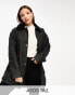 Фото #1 товара ASOS DESIGN Tall – Gewachste Oversize-Jacke in Schwarz