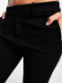 Mango slim leg trousers in black