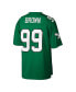 Фото #2 товара Men's Jerome Brown Kelly Green Philadelphia Eagles Big and Tall 1990 Retired Player Replica Jersey