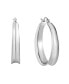 ფოტო #2 პროდუქტის Silver-Plated or 18K Gold-Plated Concave Hoop Earring