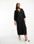 Vero Moda button through maxi cardigan dress in black