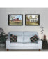 Фото #2 товара Trendy Decor 4U End of Summer 2-Piece Vignette by Billy Jacobs, Black Frame, 27" x 21"
