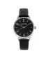 ფოტო #1 პროდუქტის Women Vancouver Leather Watch - Black, 36mm