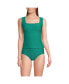 Фото #1 товара Women's Long Texture Square Neck Tankini Swimsuit Top