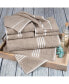 Фото #2 товара 27.5 x 53 in. Rio 100 Percent Cotton Towel Set, Taupe - 8 Piece