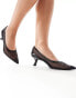 & Other Stories mesh pointed heeled pumps in black