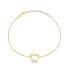 Elegant gold-plated bracelet with genuine pearl BRC28Y