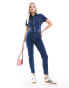 Фото #1 товара Tommy Jeans skinny denim jumpsuit in mid wash