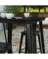 Фото #13 товара Dryden Indoor/Outdoor Bar Top Table, 31.5" Square All Weather Poly Resin Top With Steel Base