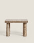 Travertine mini side table