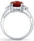 ფოტო #2 პროდუქტის Rhodolite Garnet (3-1/2 ct. t.w.) & Diamond (1/20 ct. t.w.) Ring in Sterling Silver