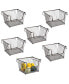 Stackable Storage Basket with Handles, 6 Pack