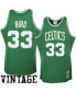 Фото #1 товара Men's Larry Bird Kelly Green Boston Celtics 1985/86 Hardwood Classics Authentic Jersey