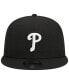 Men's Black Philadelphia Phillies Trucker 9FIFTY Snapback Hat