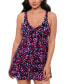 Фото #1 товара Women's Abstract Printed One-Piece Swimsuit, Created for Macy's