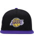 Men's Black, Purple Los Angeles Lakers Side Core 2.0 Snapback Hat black, purple - фото #4