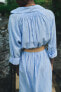 Платье-рубашка из смесового льна с поясом ZARA