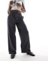 Фото #2 товара ONLY pull-on wide leg trousers in charcoal