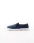 Truffle Collection canvas slip on trainers in navy