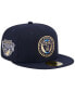 Фото #2 товара Men's Navy Philadelphia Union Patch 59Fifty Fitted Hat