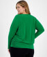 Фото #2 товара Plus Size Hardware-Keyhole Top, Created for Macy's