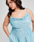 Фото #5 товара Trendy Plus Size Glittery Cowlneck Corset Gown