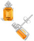 Фото #1 товара Citrine (3-1/5 ct. t.w.) and Diamond (1/8 ct. t.w.) Stud Earrings in 14K Yellow Gold or 14K White Gold