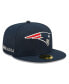 Фото #1 товара Men's x Alpha Industries Navy New England Patriots Alpha 59FIFTY Fitted Hat